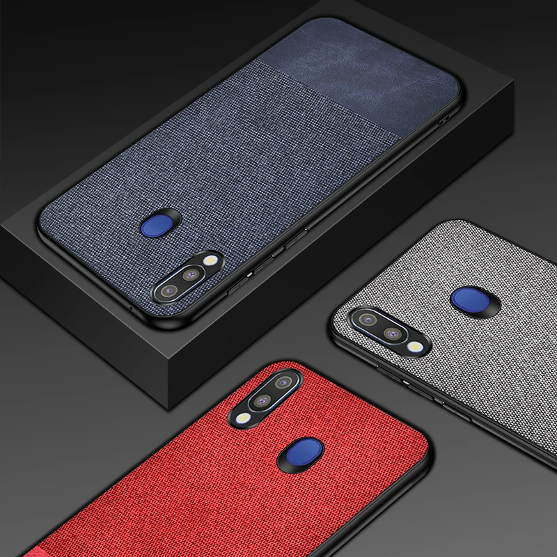 Для samsung galaxy M30 чехол ткань полная защита жесткая задняя панель из поликарбоната