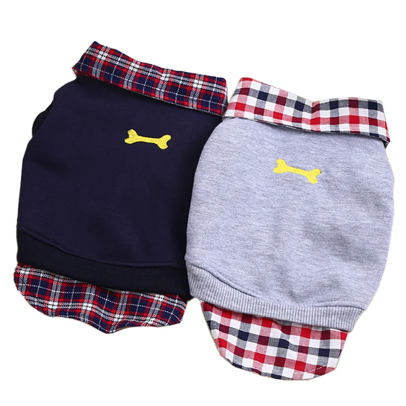 Модная клетчатая Одежда для собак маленькое домашнее животное Чихуахуа Тедди
