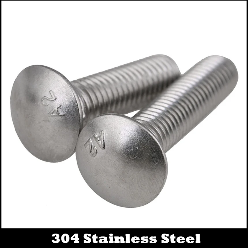 M12 * 50/55/60/70 M12x50/55/60/70 304 нержавеющая сталь DIN603 полка с полкой резьбой в виде гриба