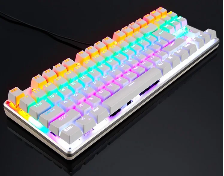 LINGBAO игровая механическая клавиатура анти ореолы Светящийся синий черный