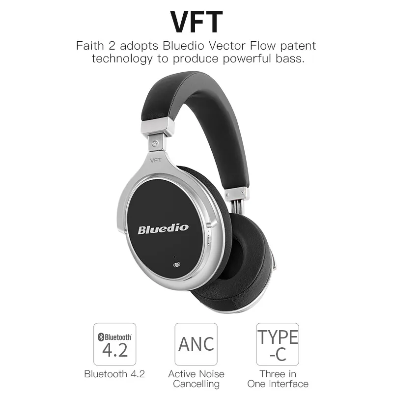 Bluedio F2 активный шумоподавление беспроводные bluetooth-наушники беспроводная