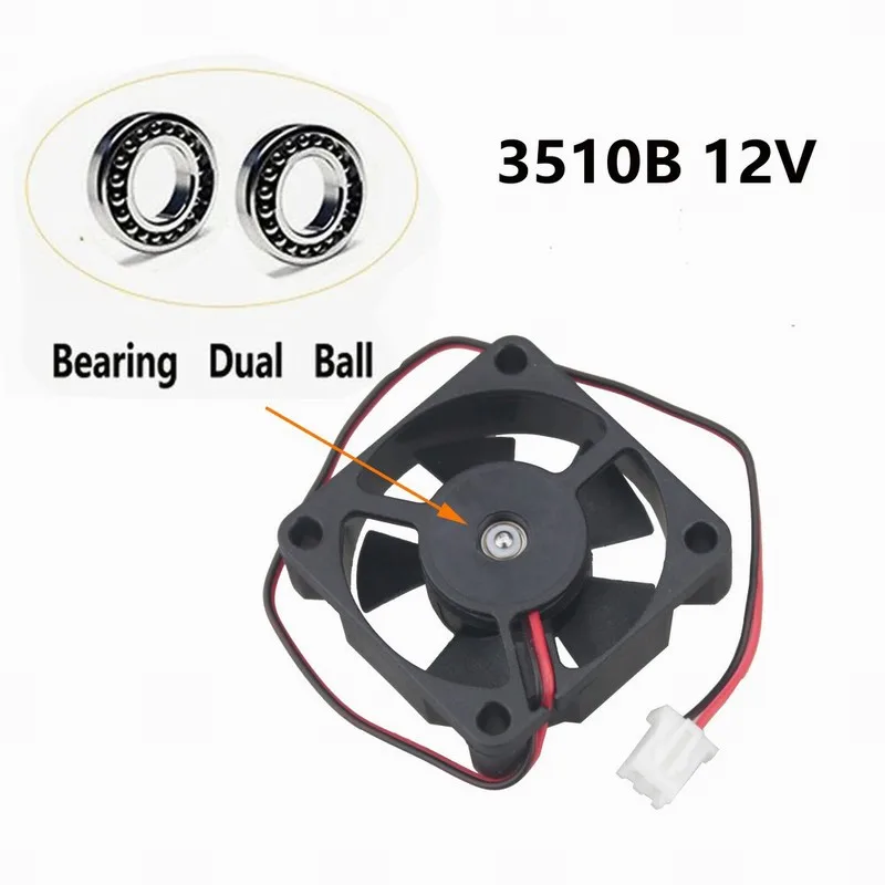 1 Piece Gdstime 3.5cm 35mm x 10mm 12V 3510 Ball Bearing DC Brushless Micro Cooling Cooler Fan 35x35x10mm | Компьютеры и офис