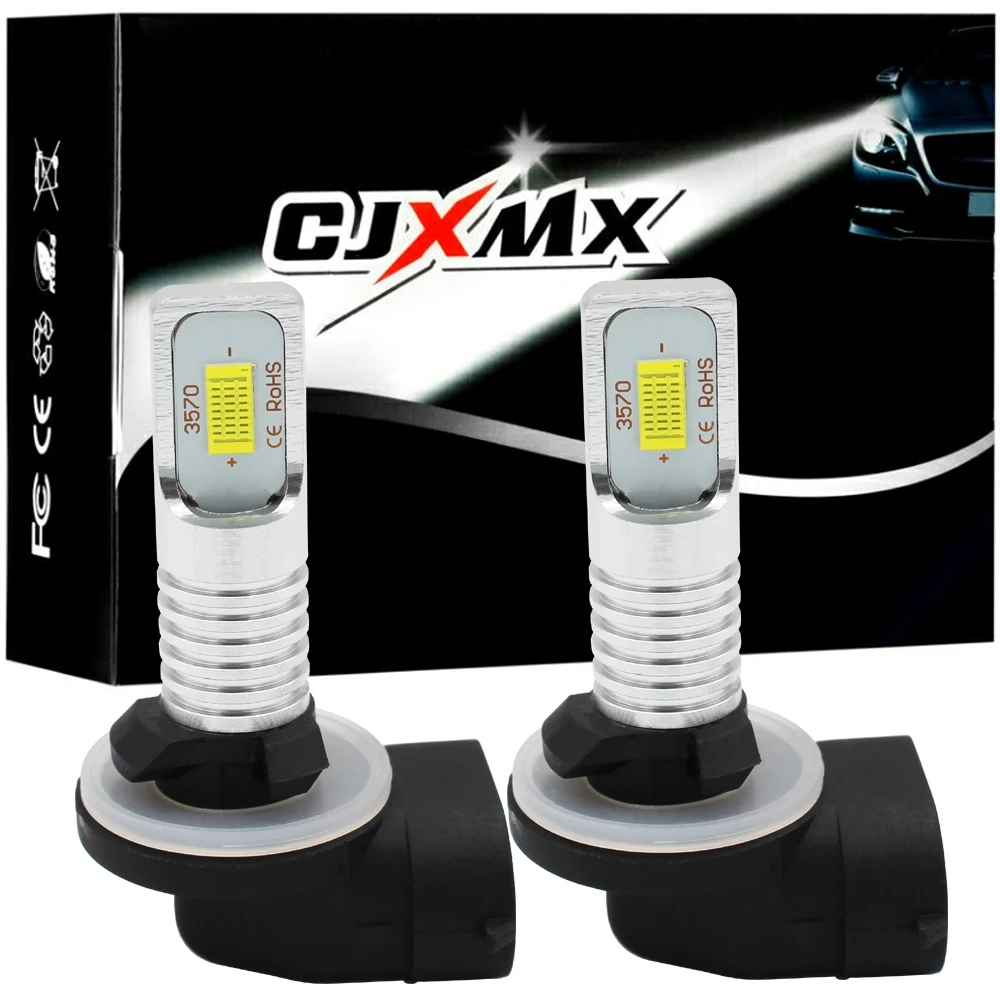 CJXMX 2 шт. H27 880 881 светодиодный светильник 1600LM 6500K CSP 3570 высокомощный чип чрезвычайно