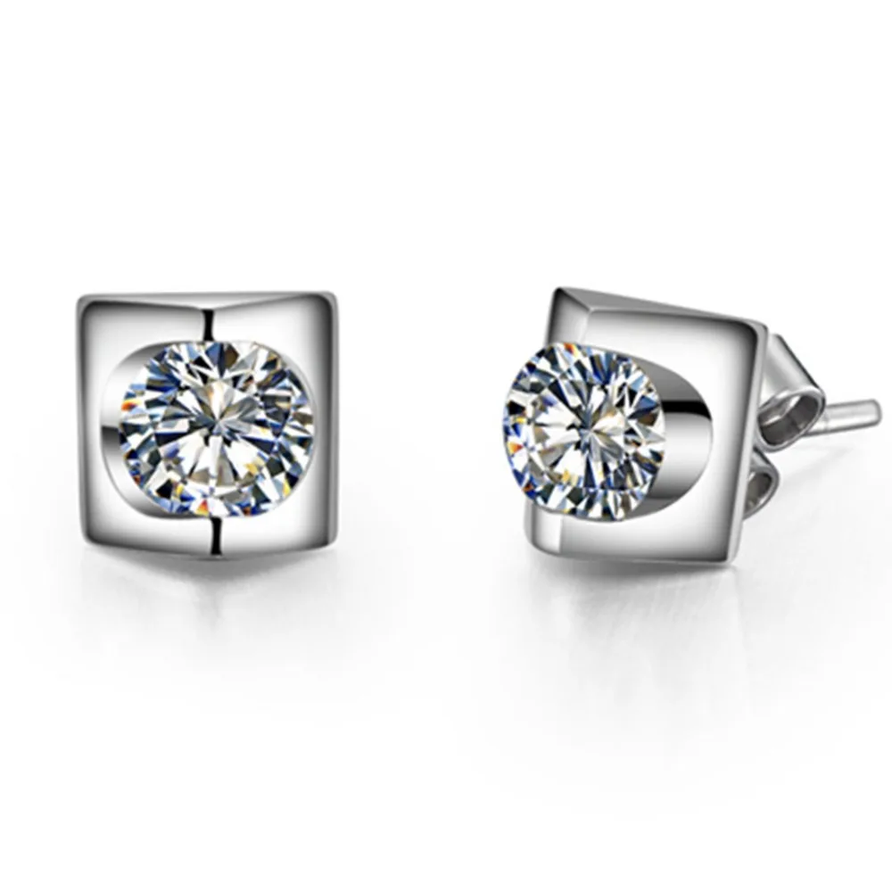 Test Positive 0. 3CT/шт серьги с муассантом брендовые гвоздики из стерлингового серебра