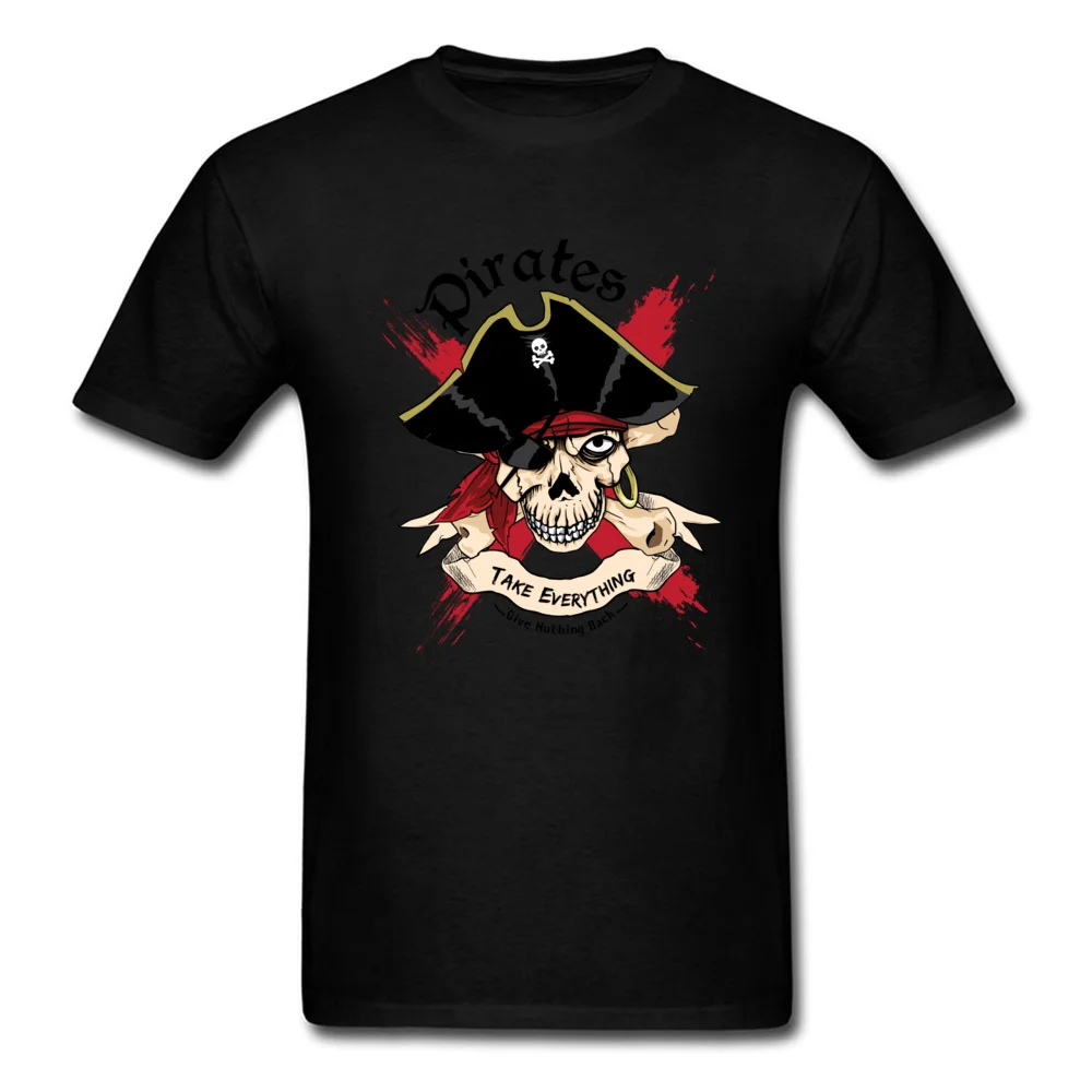 Хлопковая ткань топы футболка для мальчиков Пиратская Мужская с принтом черепа