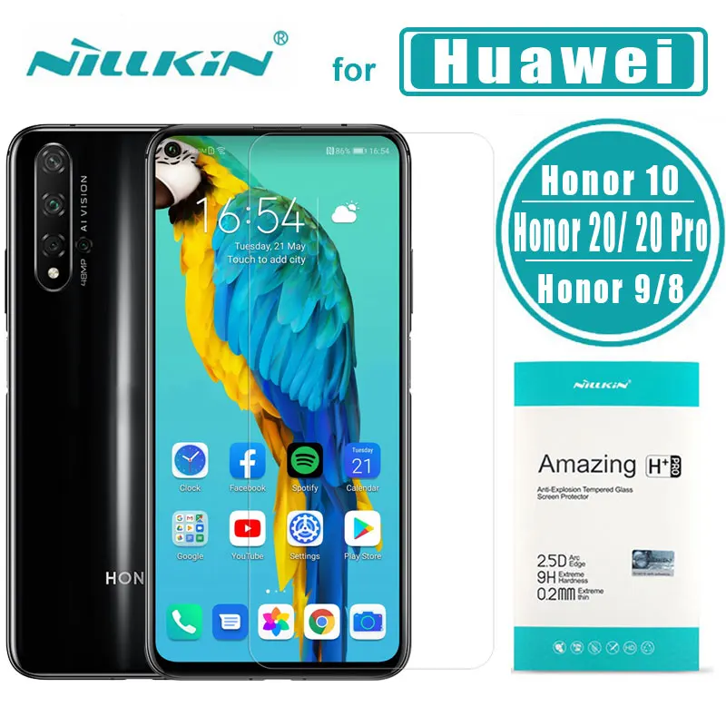 Закаленное стекло Nillkin для Huawei Honor 30 20 Pro 10 H + PRO 2.5D Защита экрана стекло|Защитные