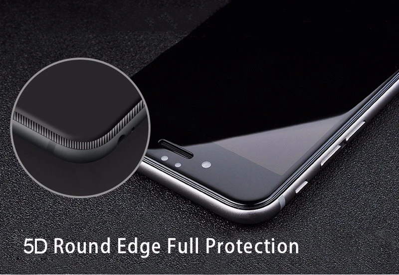 TOMKAS 5D Edge закаленное стекло для iPhone 7 8 Plus полное покрытие круглый экран протектор защитный для iPhone 6 7 Plus X стекло