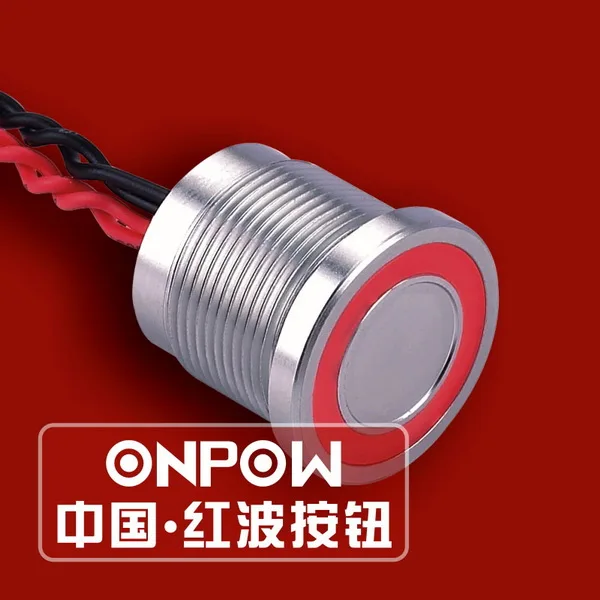 ONPOW 19 мм IP68 5 V 12 24V красный большой кольцевой светодиод Мгновенный без