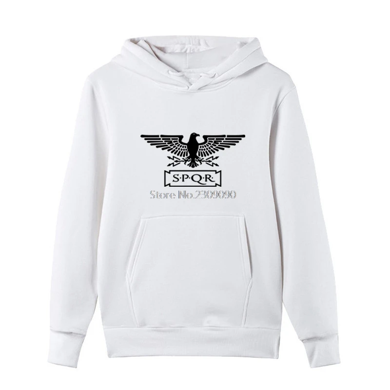 В римском стиле империи SPQR толстовки с орлом Для мужчин хлопковая флисовая