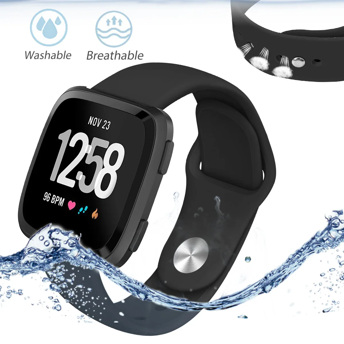 Ремешок для Fitbit Versa, часы reverse с пряжкой, сменный Браслет для Fitbit Versa Lite, силиконовый ремешок, наручные часы