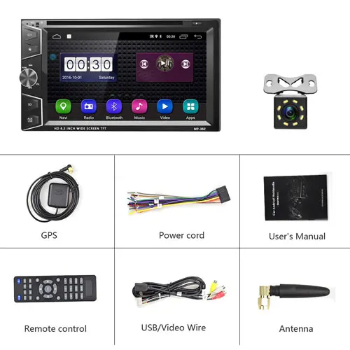 With 8 IR Camera Camecho Android автомобильный мультимедийный плеер 2 Din 7 ''HD Автомобильный DVD gps радио Bluetooth Авторадио Зеркало Ссылка Wifi 2Din Аудио стерео - Цвет: With 8 IR Camera