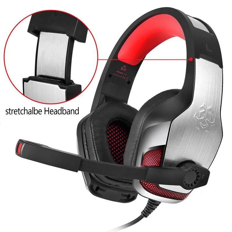 K1-B Игровые наушники Kotion EACH G2000 глубокий бас стерео Wit Mic светодиодный свет для PC Gamer& торговля; Новинка; удобная при ношении
