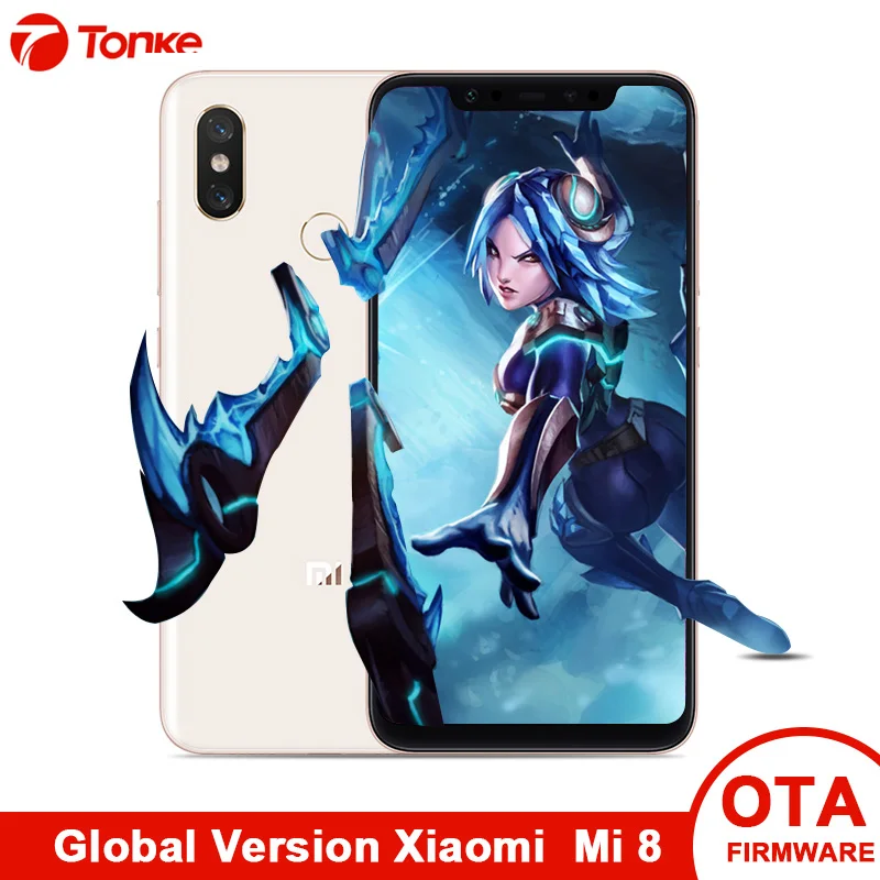 Международная версия Xiao mi Phone 8 128GB rom 6GB ram Snapdragon 845 Octa Core 6 21 &quot18 7: 9 полный экран NFC 20MP