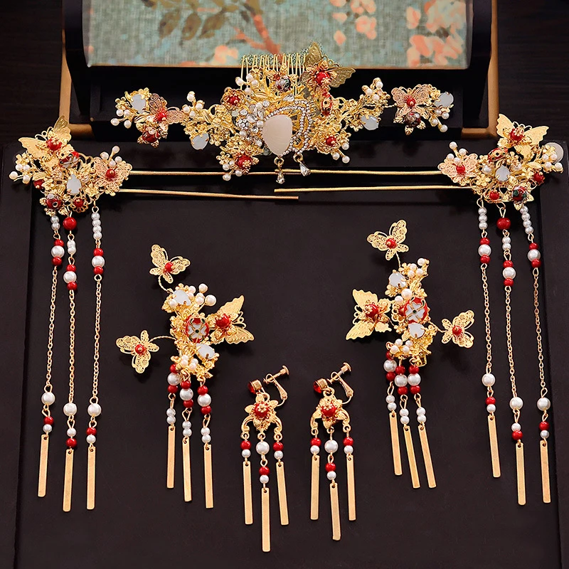 HIMSTORY китайский головной убор ручной работы для невесты костюм коронета с