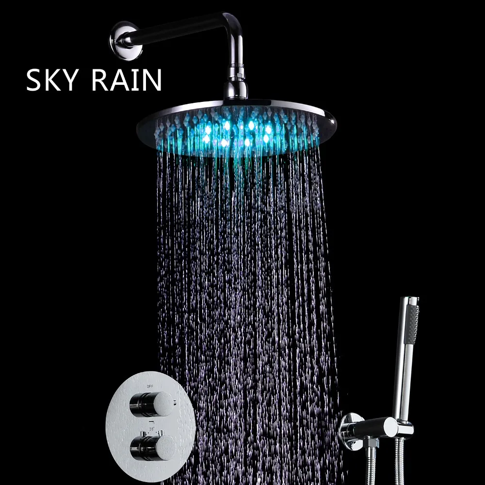 SKY RAIN Высококачественная термостатическая двойная Душевая система латунные