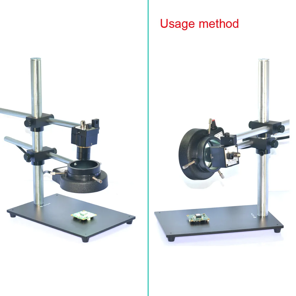 Вращающаяся стойка для микроскопа с двумя рукоятками настольная алюминиевая ЧПУ