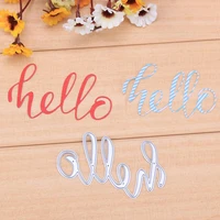 new design word hello metal cutting dies for diy scrapbooking photo album paper cards decorative crafts embossing die cuts