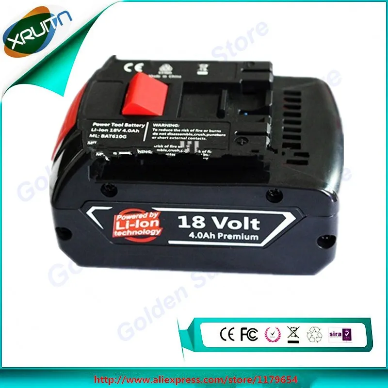 XRUITN 18V 4. 0Ah/4000mAh аккумуляторная батарея Аккумуляторный Инструмент Аккумуляторная