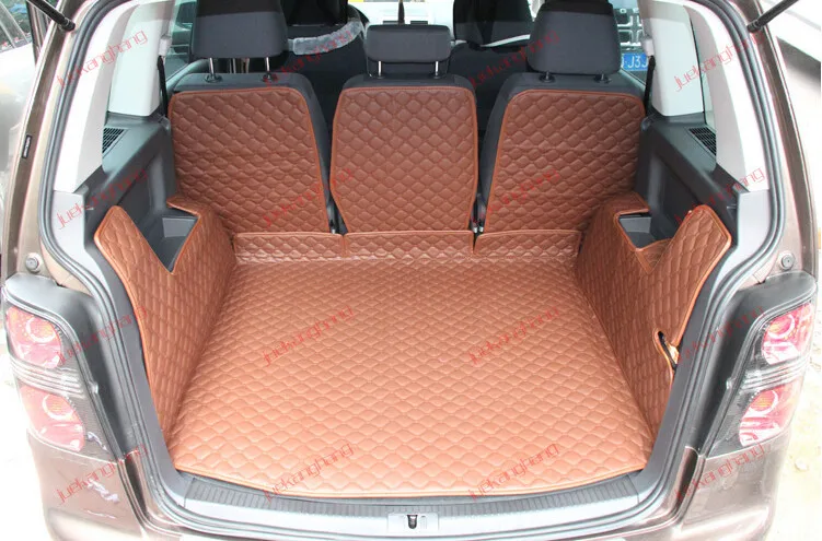 Специальные автомобильные коврики для багажника для Volkswagen Touran 7 мест-2004 водонепроницаемые коврики для багажника для Touran 2010
