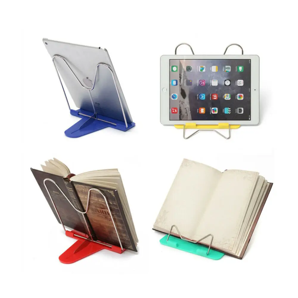 Портативная Складная регулируемая стальная подставка для документов книг