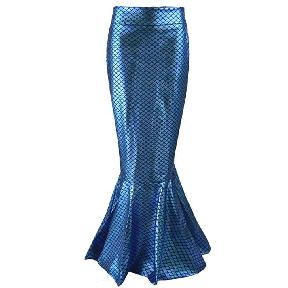 

Luxury Long Skirts for Women Ladies Shining Party Vintage Summer Bodycon Trumpet Tail Mermaid Skirt Plus Size High Waist Skirts
