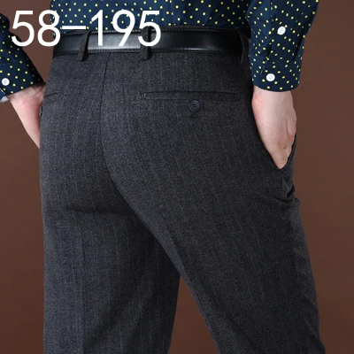 195 Dark gray ICPANS черный костюм брюки для мужчин Свободные Шерстяные мужской костюм брюки классические прямые мужские s платье брюки формальные бизнес - Цвет: 195 Dark gray