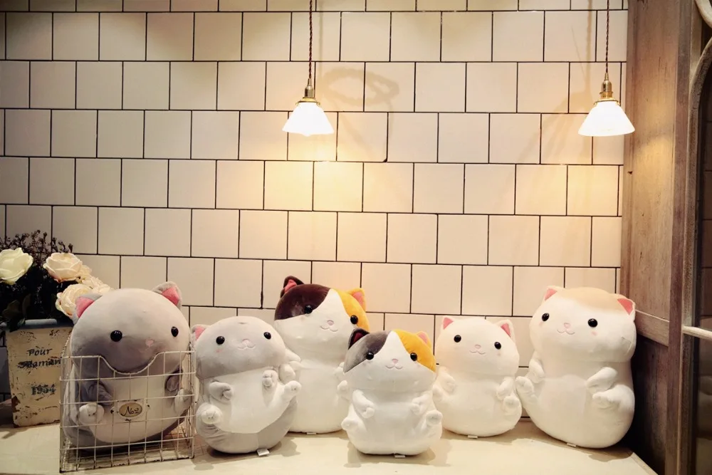 Miaoowa 1 шт. 33/40 см Kawaii мягкие кошка кукла милые мягкие плюшевые игрушки мягкие вниз хлопок со звуком, детские игрушки для девочек подарок на день рождения