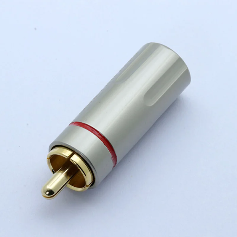10Pcs/5Pairs Gold Plated RCA Connector male plug adapter Video/Audio Wire Support 6mm Cable white&ampred super fast | Обустройство