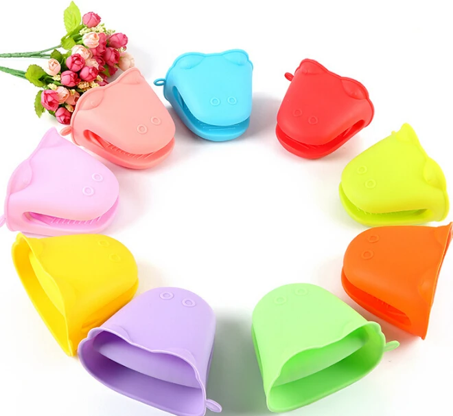 

FREE SHIPPING 1PCS Lovely head shape Seamless Silicone Oven Glove ss756