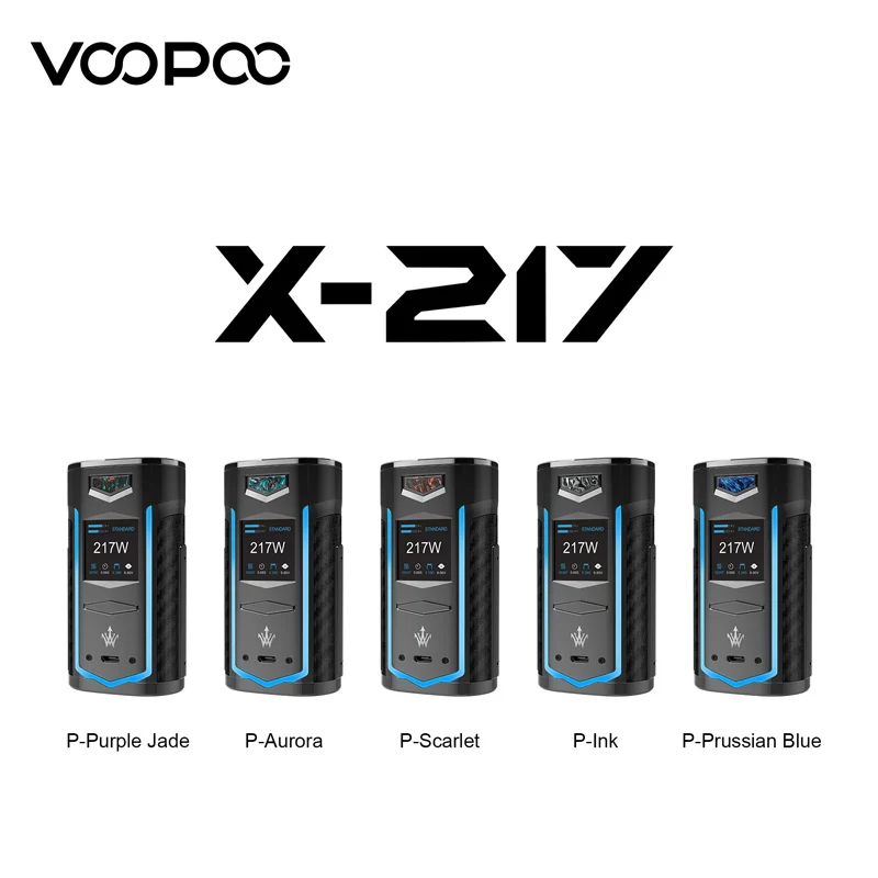 Оригинальный бокс мод VOOPOO X217 TC 217 Вт X электронная сигарета вейп GENE.FAN чип TFT IPS HD