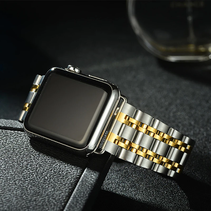 Ремешок Металлический Стальной для Apple Watch Series 4 браслет на цепочке 1 2 3 iWatch Band 38 42