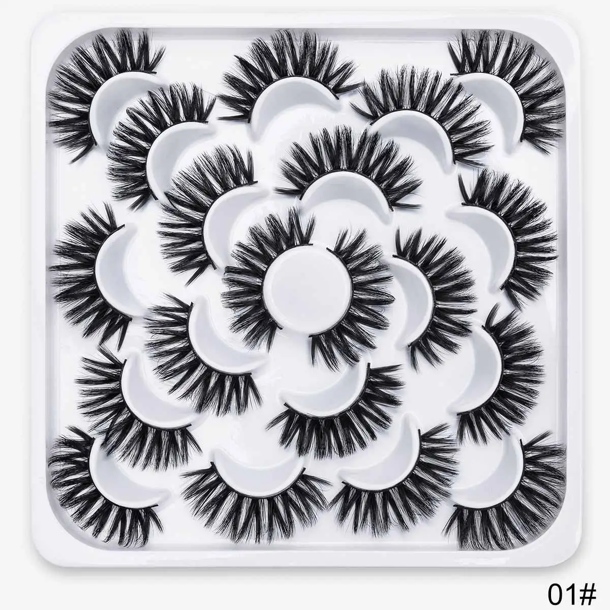 SEXYSHEEP 10 пар 3D Мягкие Накладные ресницы из искусственной норки натуральные