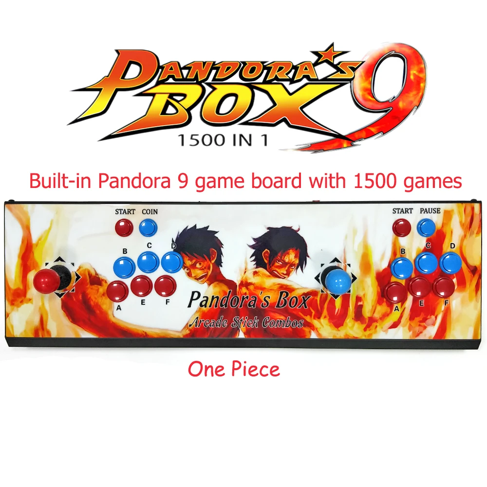 Pandora Box 9 1500 В 1 аркадная игра железная Консоль 2 плеера игровой контроллер консоль
