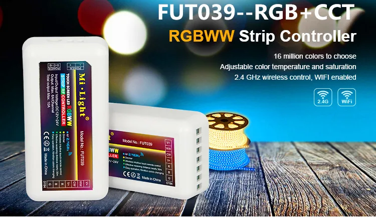 LED контроллер milight 2 4G один цвет CCT RGB RGBW/CCT диммер светодиодные полосы 12 24 V FUT035 FUT036