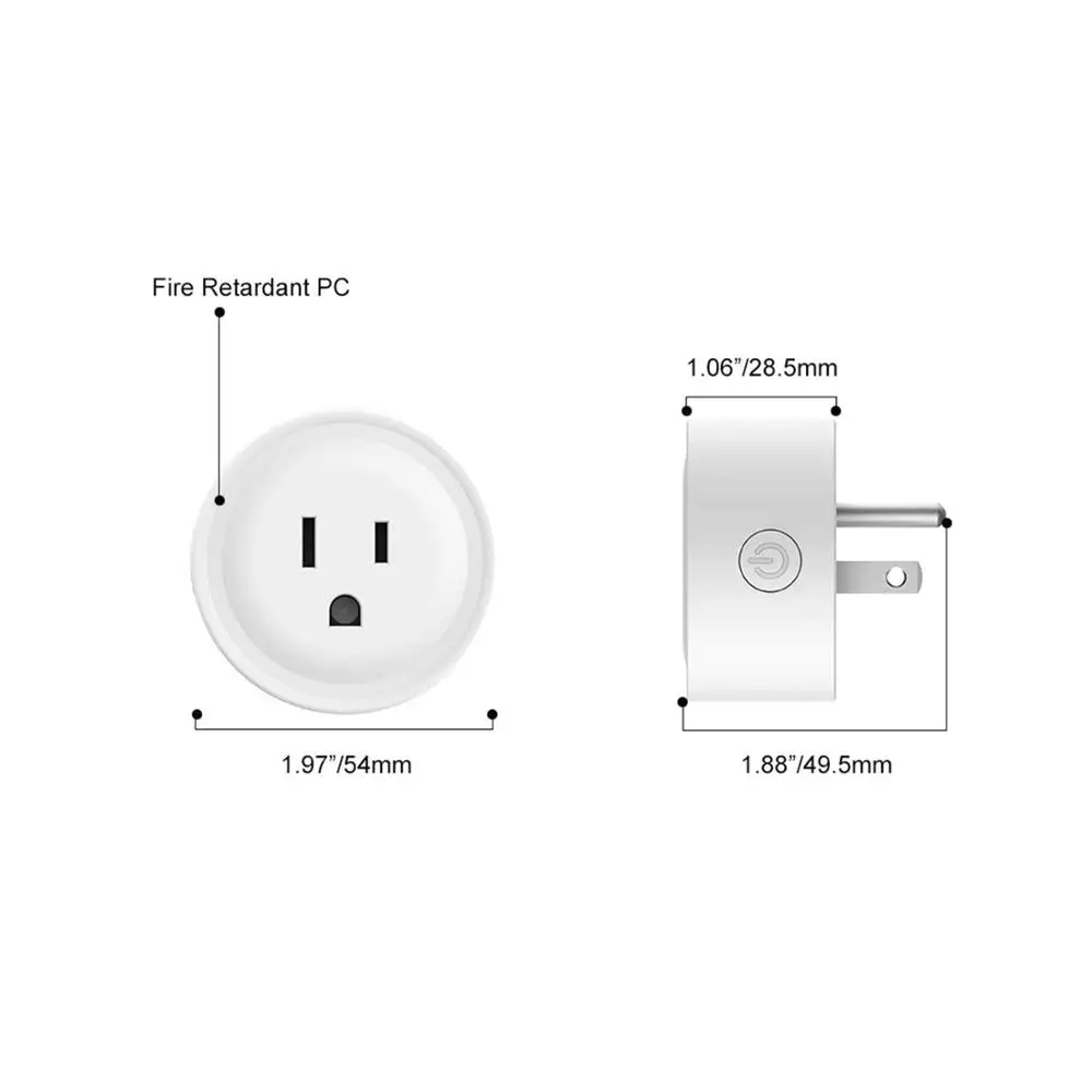 Новый 1 шт. умный штекер Wifi умная розетка США вилка работает с для Google Home Mini Alexa IFTTT