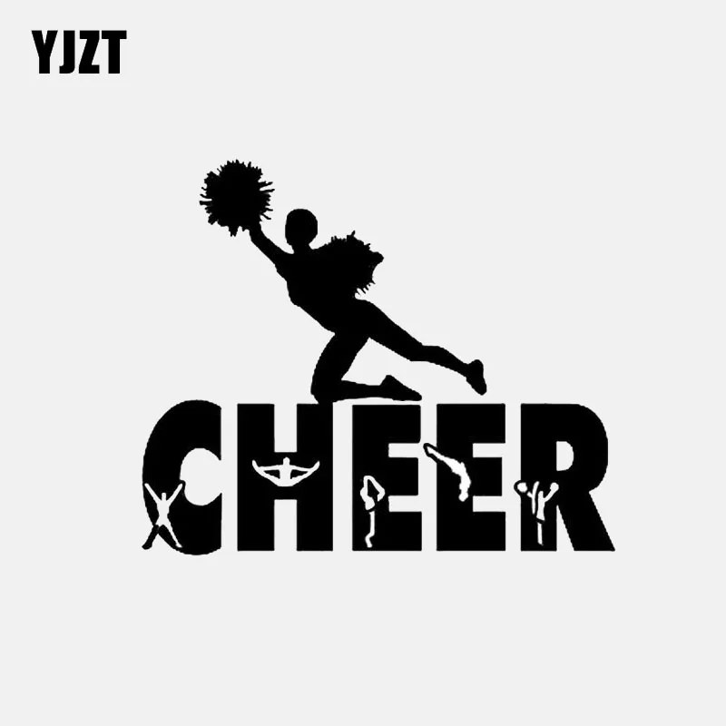 

YJZT 14.5*12.2CM Coolest Cheerleader Sports Decor Car Sticker Vinyl Accessories Bumper Car Window Graphic C12-1509