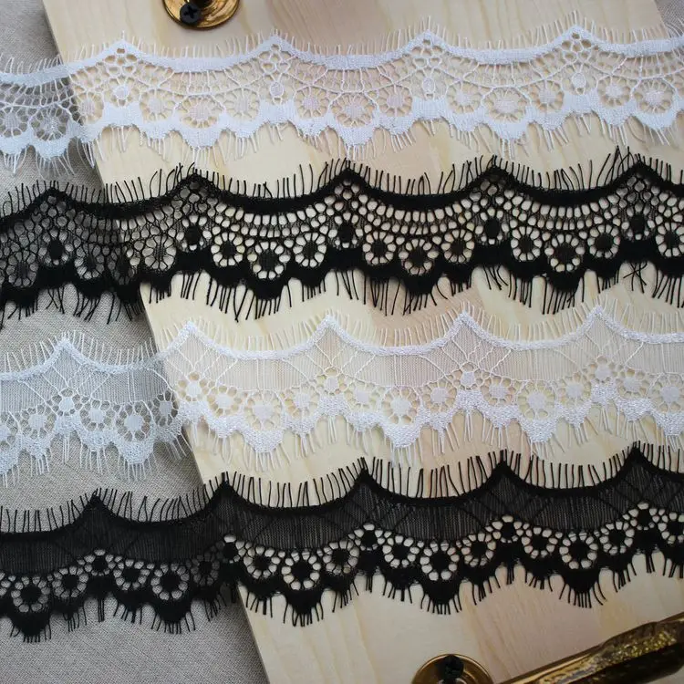 

15 Meters/lot Wholesale small lace trim eyelash lace trimming for dress clothes diy sewing! Wholesale price trime