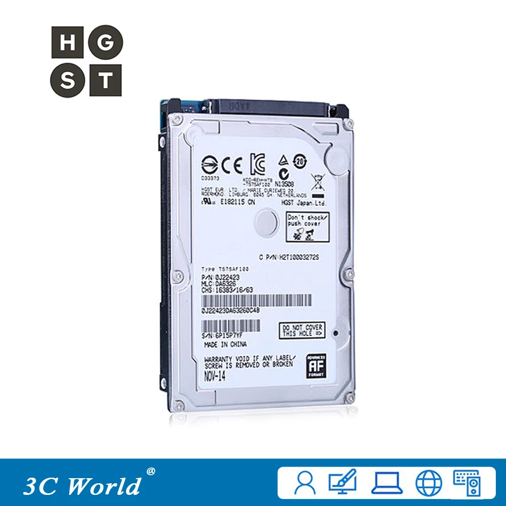 Оригинальный жесткий диск HGST 500 Гб HDD 7200 об/мин 16 Мб кэш 9 5 мм SATA II 2 &quotSATA2.0 для