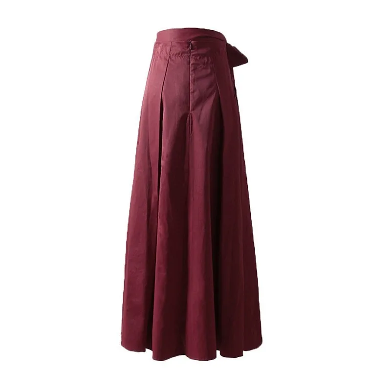 TWOTWIN стильная винтажная Женская юбка с высокой талией на шнуровке длиной до