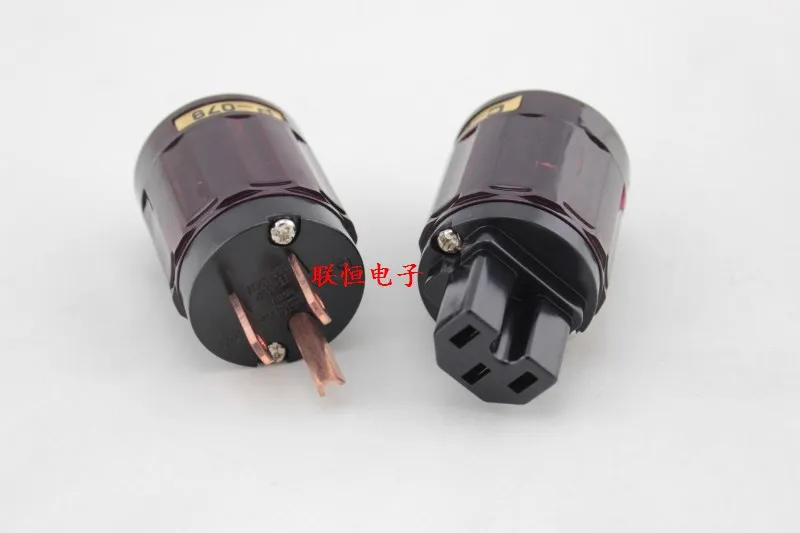 Одна пара Oyaide P-079 медь P-037 платиновым покрытием США мощность штекер+ C-037 IEC разъем DIY мощность кабель