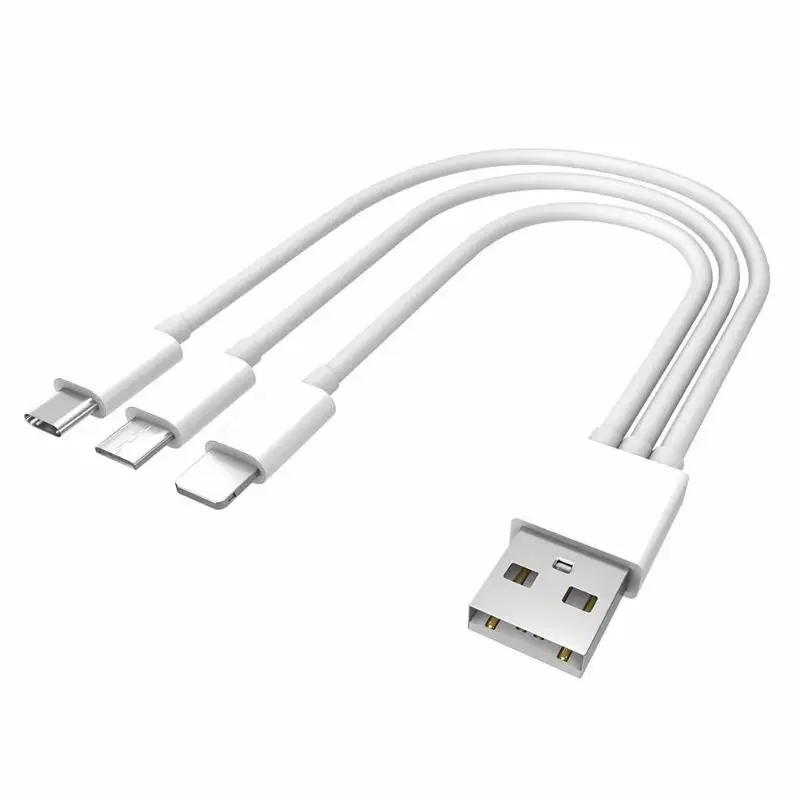 3 в 1 USB кабель type C Micro 8 Pin Быстрая зарядка передачи данных провод шнур для iPhone