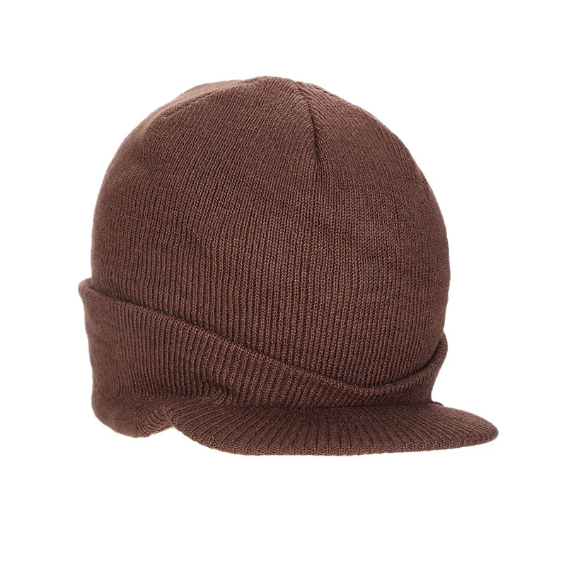 Зимние унисекс в армейском стиле вязаные теплые шапочки кепки s для мужчин