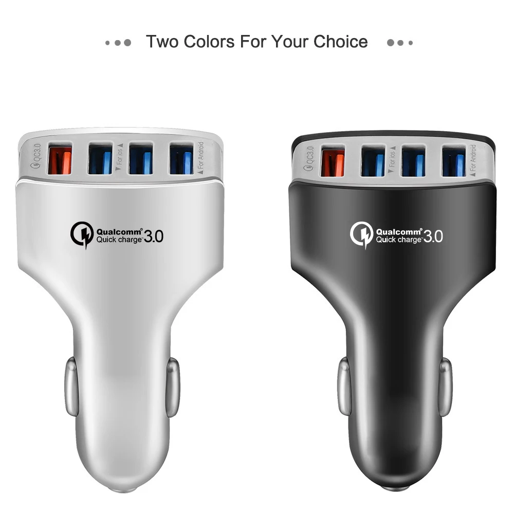 YUSEE быстрое зарядное устройство QC3.0 4 USB Автомобильное Быстрая зарядка для iPhone 6 6plus