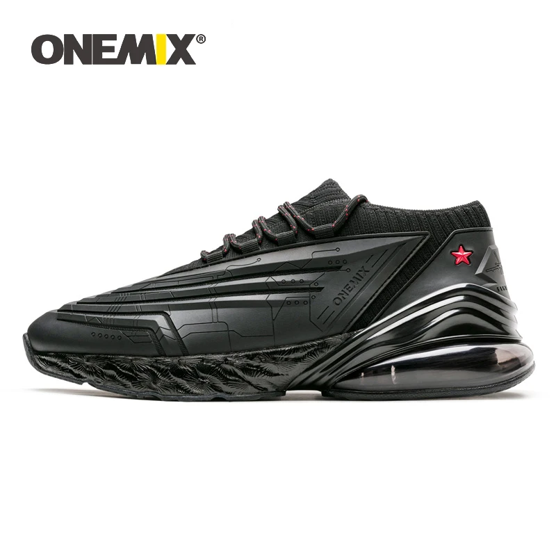 

ONEMIX Men Running Shoes 95 Leather Upper Air Cushioning Soft Midsole Sneakers Casual Outdoor Platform Sneakers Max Size 47