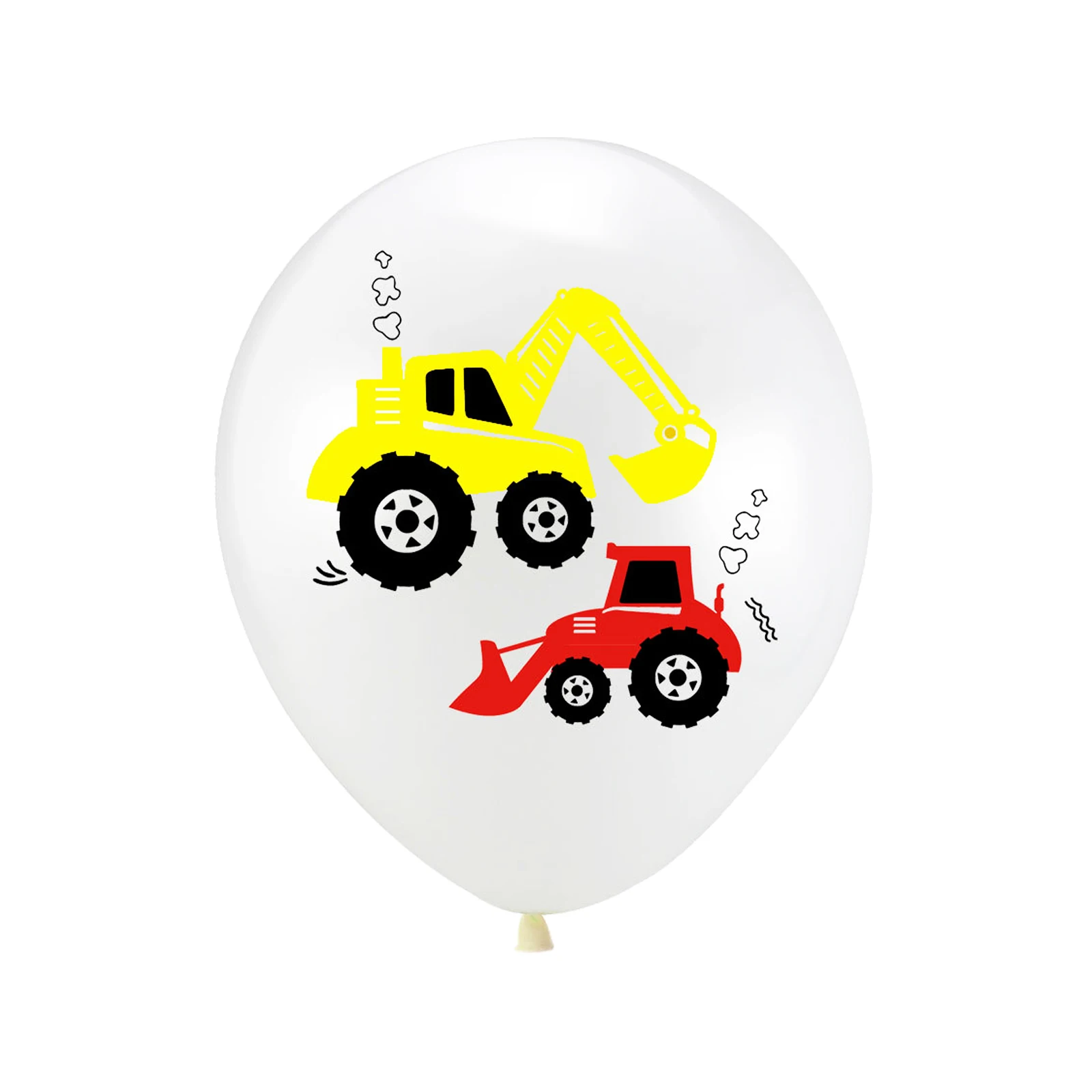 Cartoon Excavator Latex Balloon Cake Topper Construction Vehicle Banner Truck Balloon Car Theme Birthday Party Decor Supply