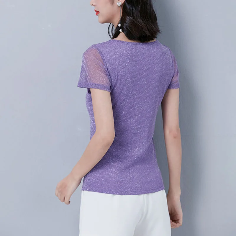Новинка 2019 Женская Однотонная рубашка с коротким рукавом простые женские топы