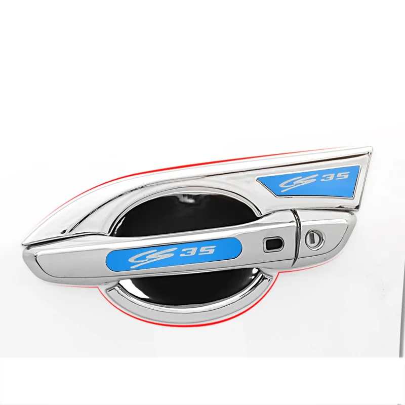 Lsrtw2017 углеродное волокно abs ручка двери автомобиля хромированное украшение для