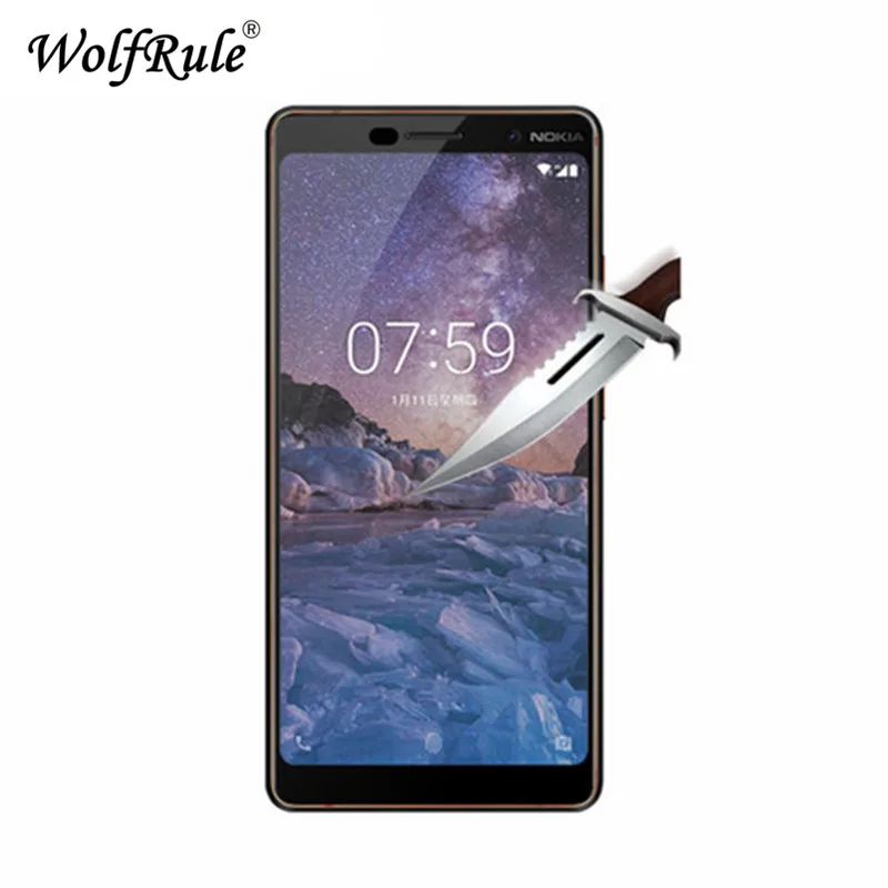 2 шт. для стекла Nokia 7 Plus Защитная пленка экрана закаленное стекло полное покрытие