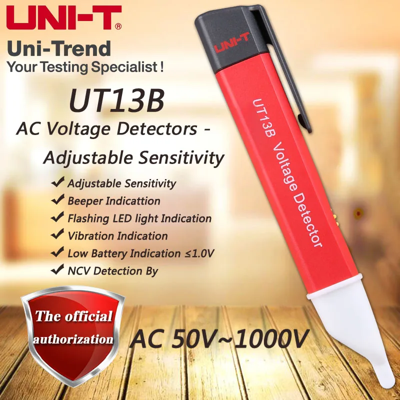UT13B UNI-T UT13A UT13B детектор напряжения переменного тока Чувствительность Регулируемая/зуммер/вспышка/вибрация/автоматическое распознавание/низкое напряжение дисплей - Цвет: UT13B