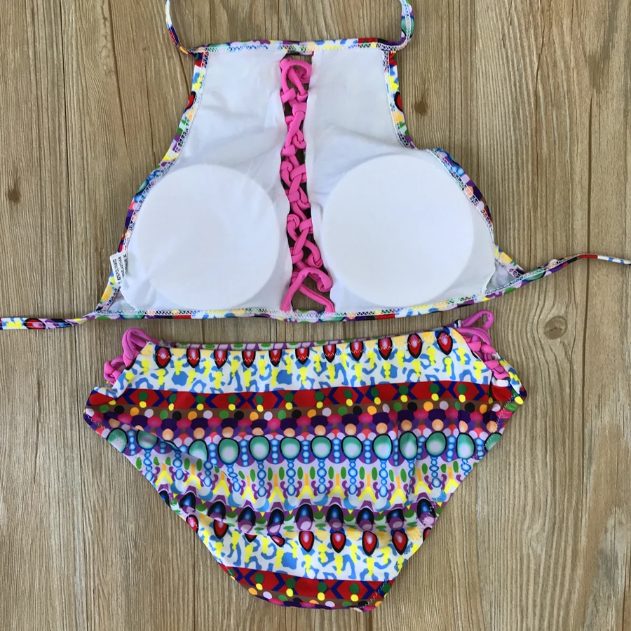 Hot Bikinis Summer plavky Retro Print Bikin Push up Swimsuit swim wear african swimwear bathing suit 2 Piece Women |